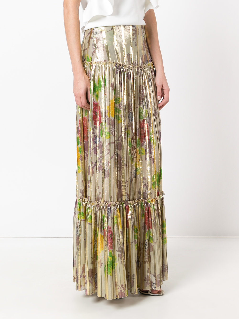 pleated maxi skirt 