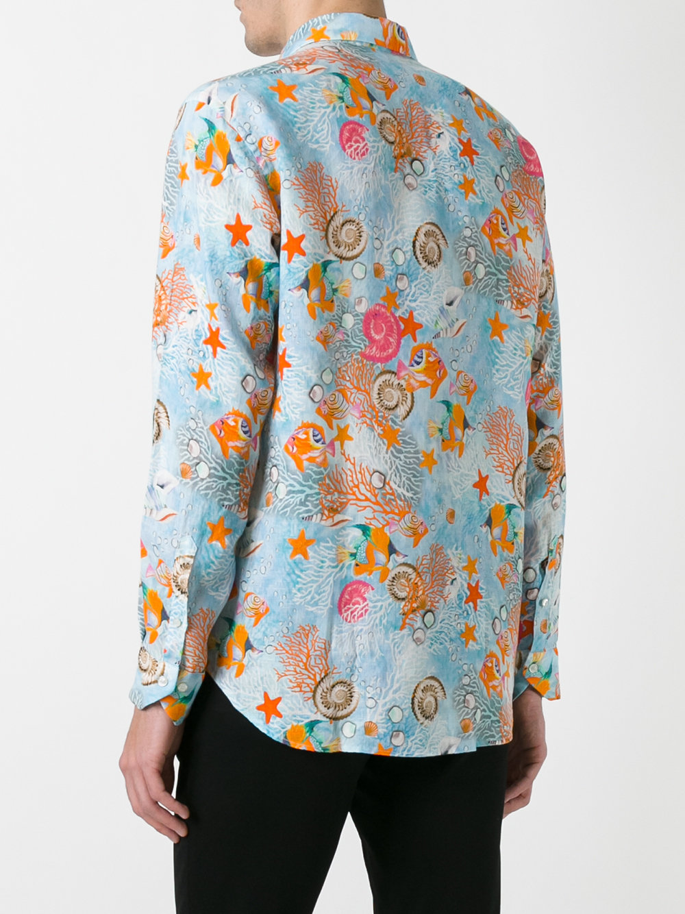 aquamarine print shirt
