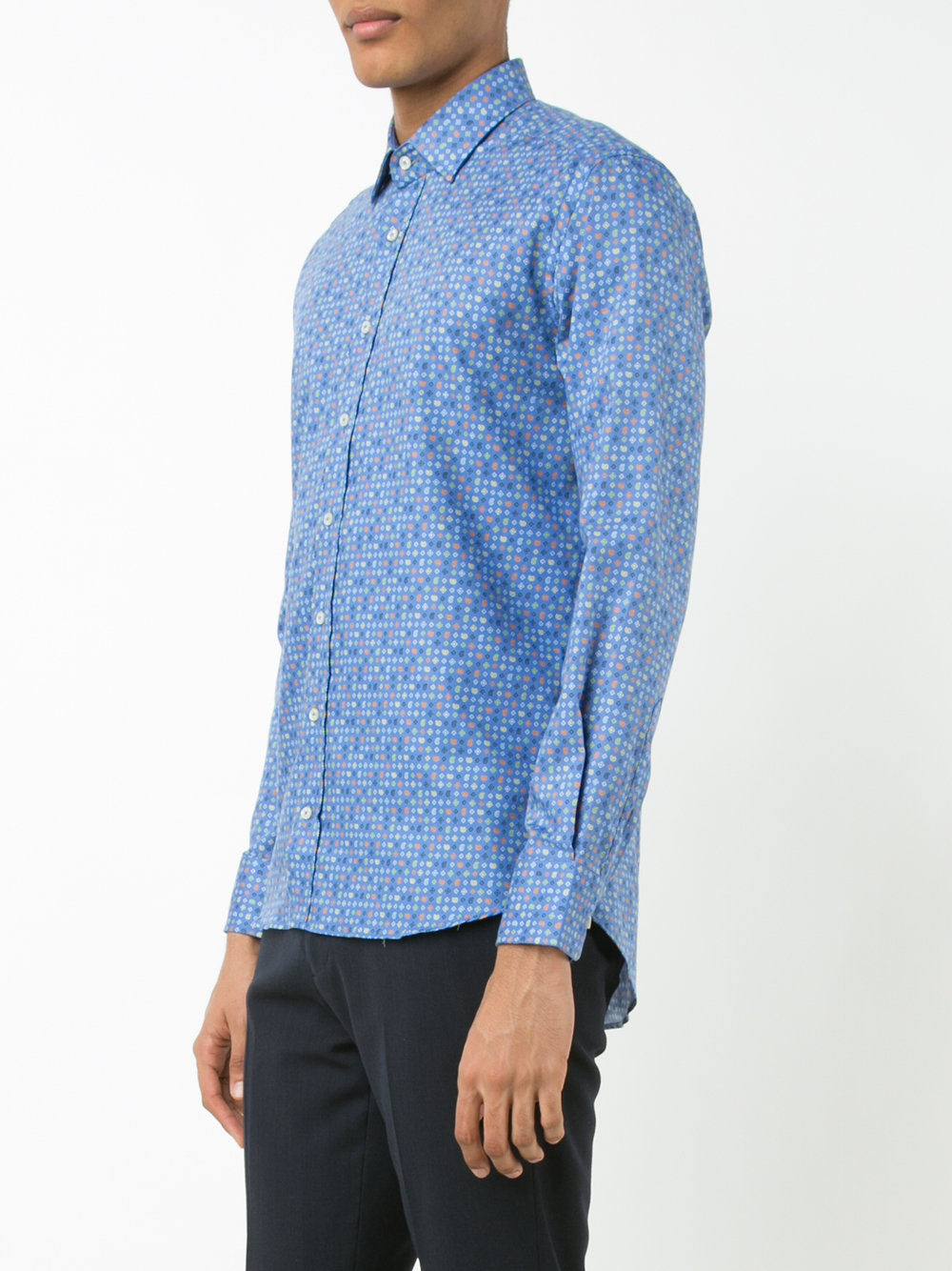 allover geometric print shirt