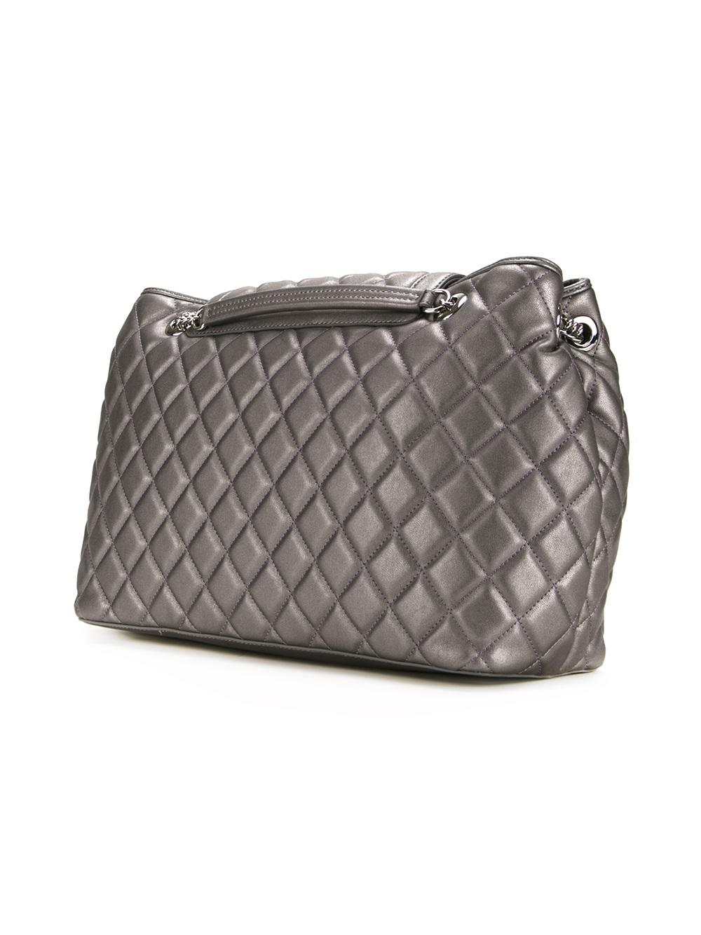 metallic quilted shoulder bag