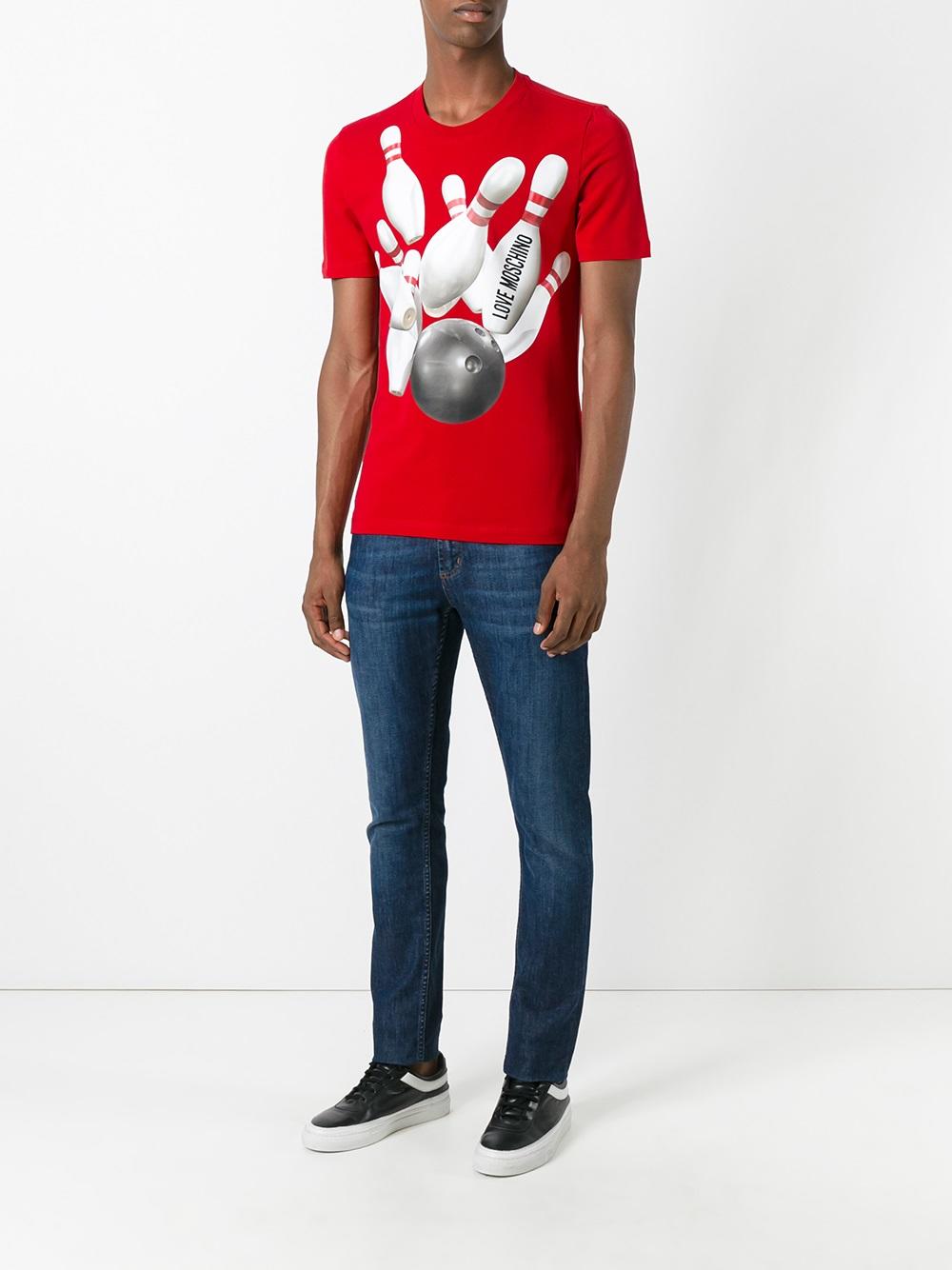 'Bowling' print T-shirt