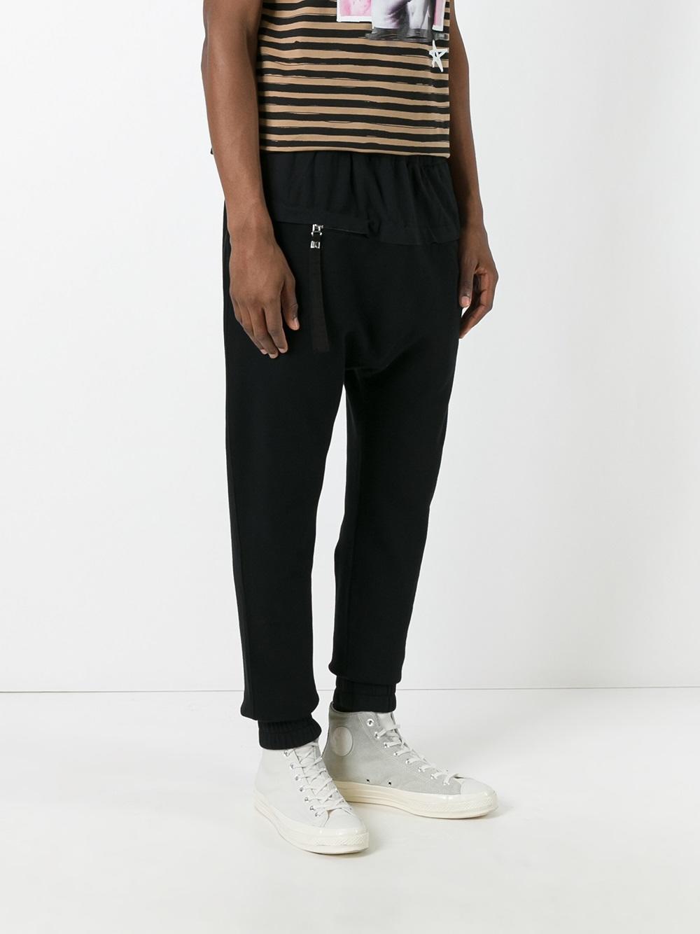 zip detail track pants