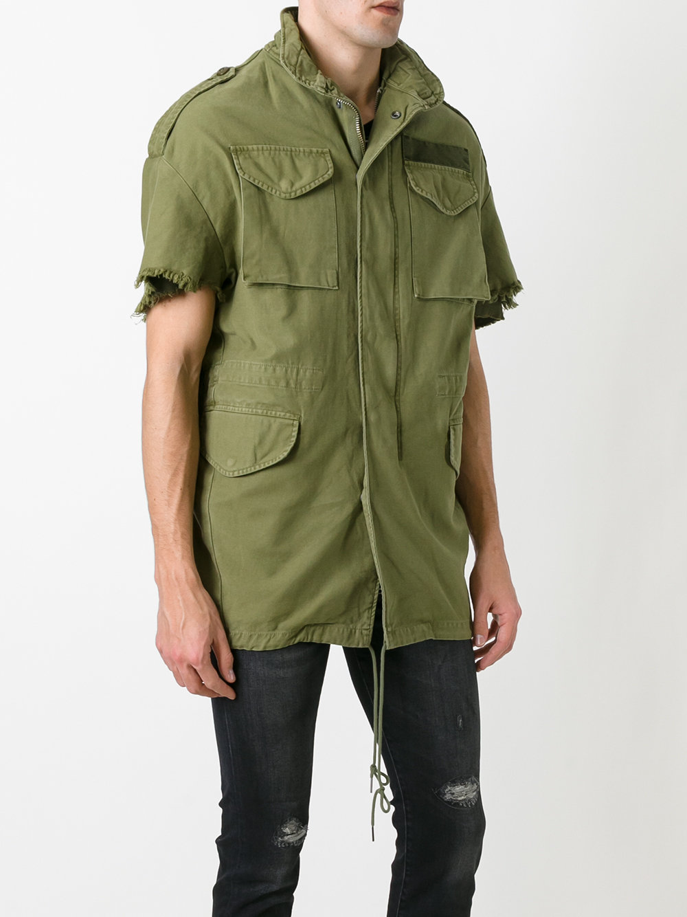 high neck shortsleeved jacket