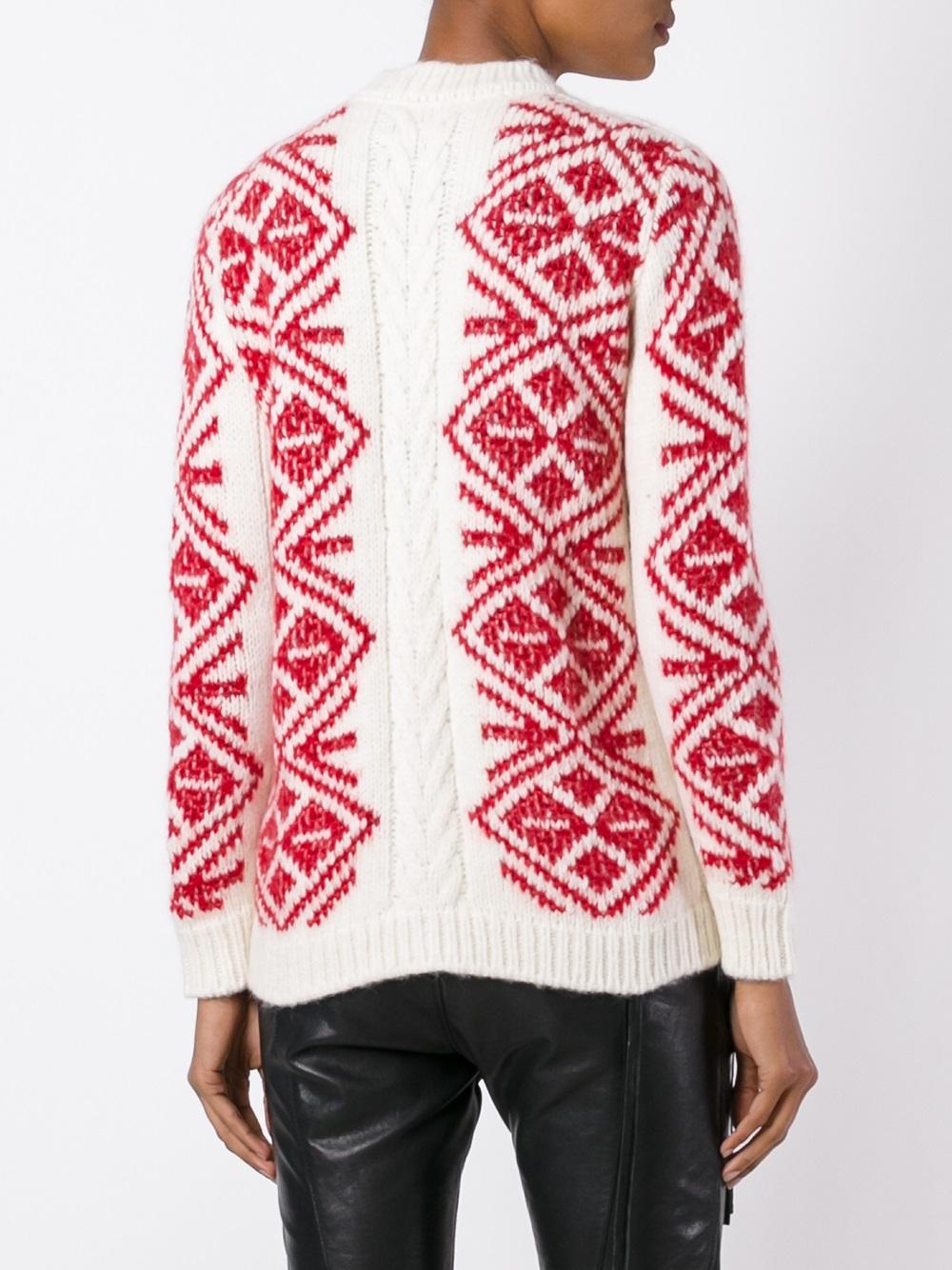 geometric pattern cardigan