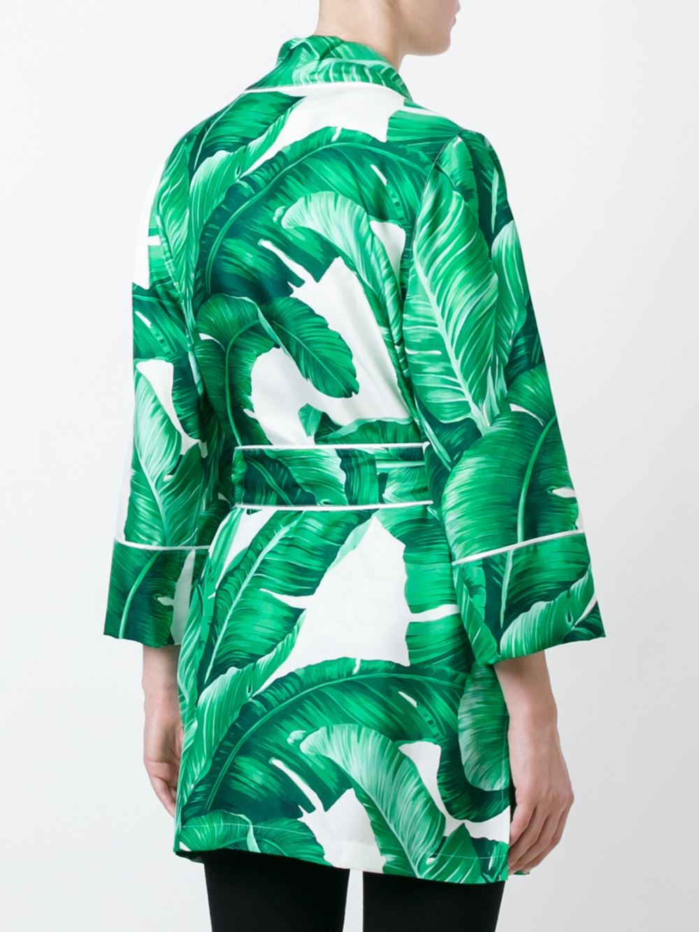 芭蕉叶印花西装夹克