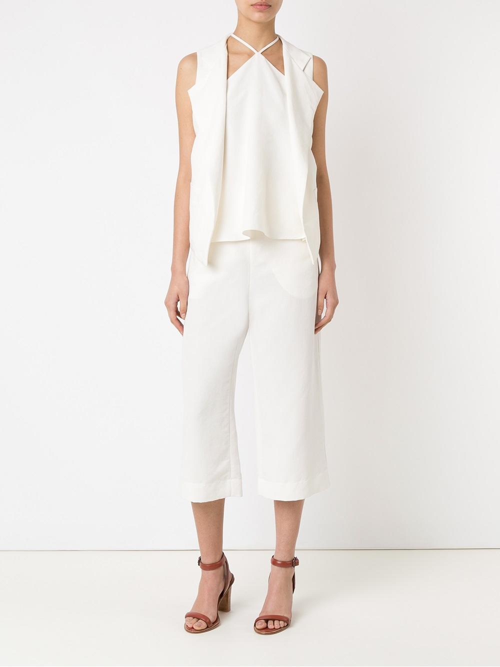 high-waisted trousers