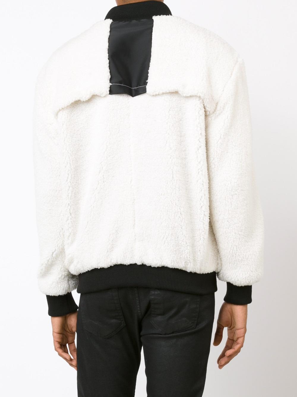 fur effect bomber jacket