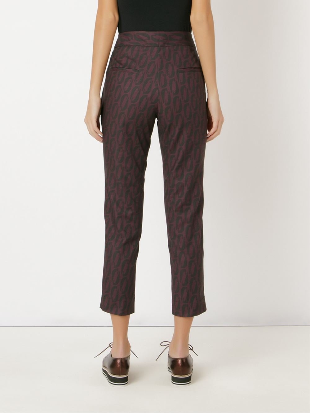 mid-rise straight trousers