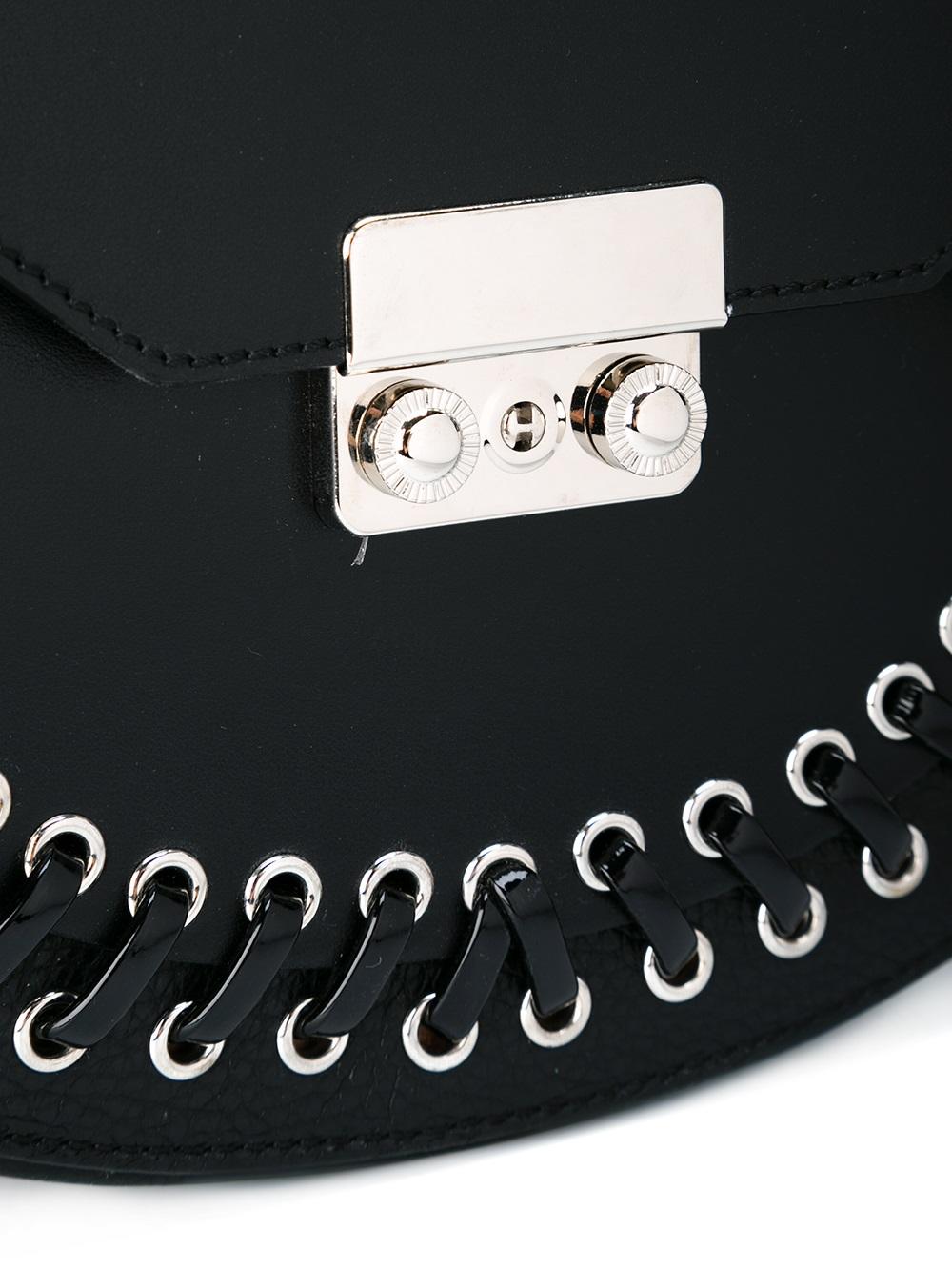 lace-up detailing shoulder bag