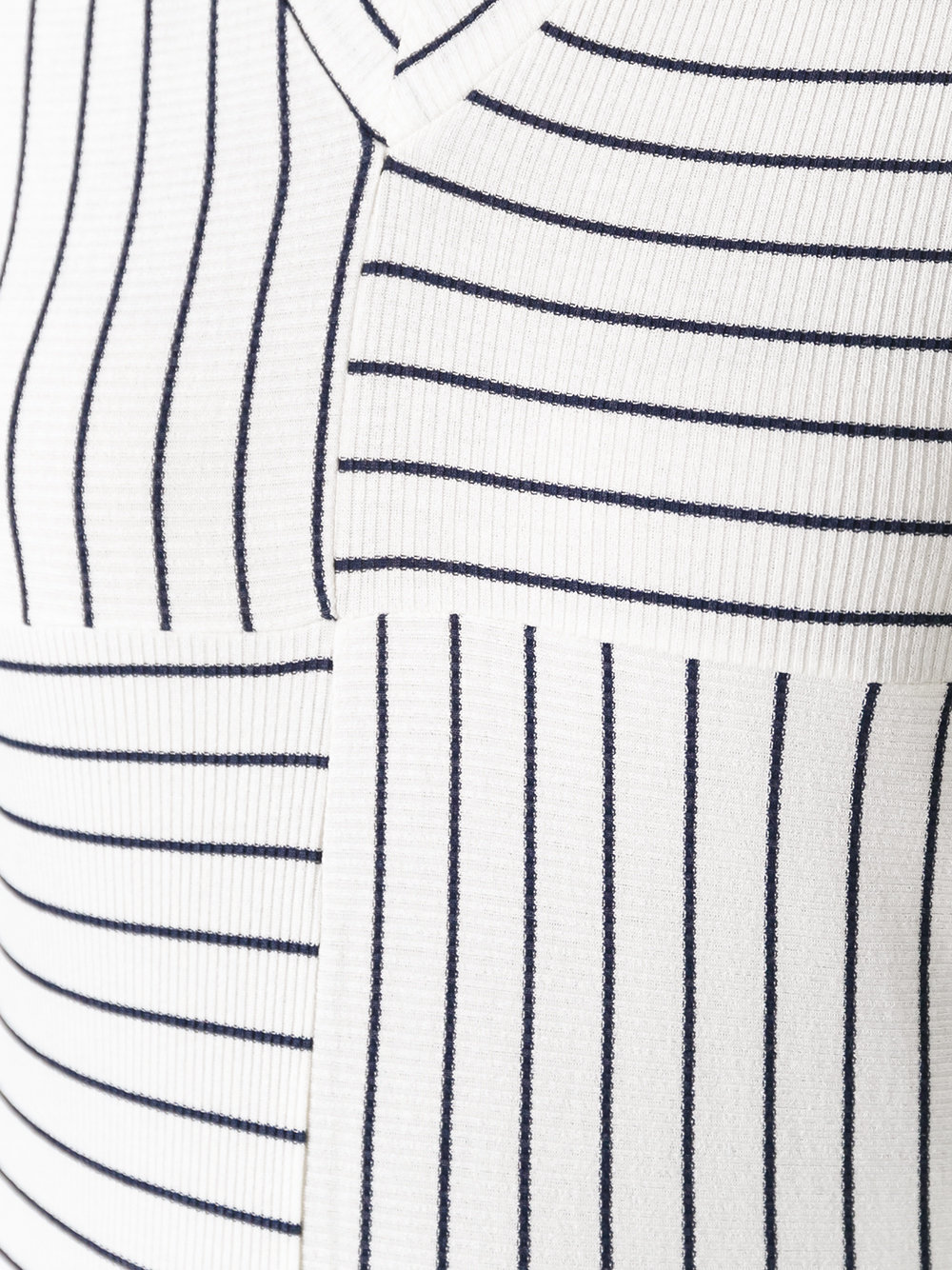 striped fitted midi dress