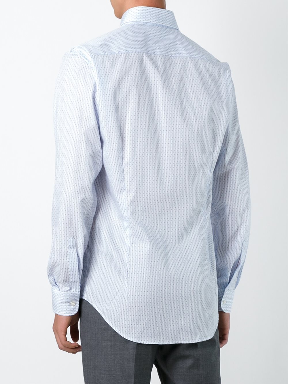 micro print button down shirt