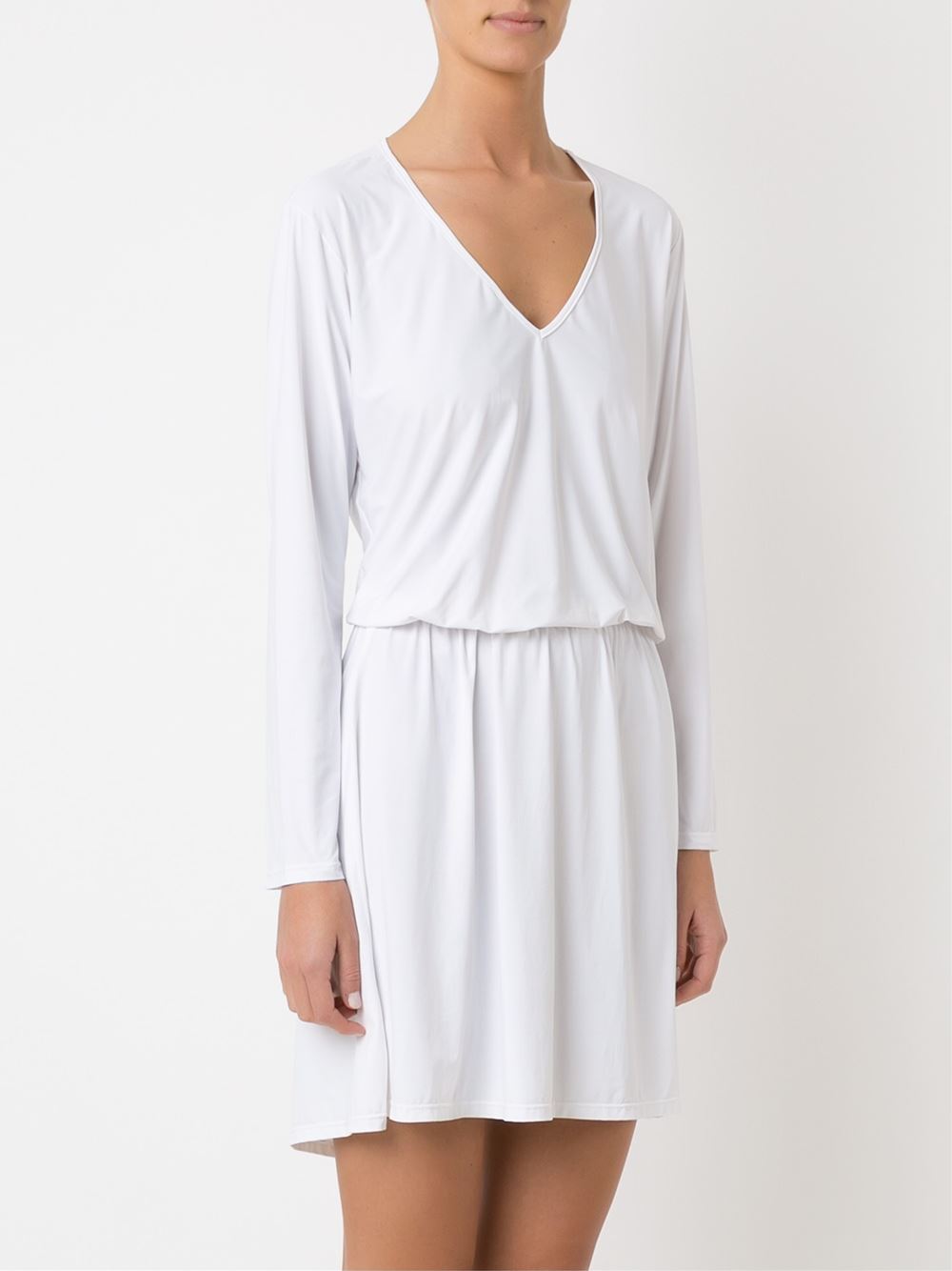 v-neck tunic dress