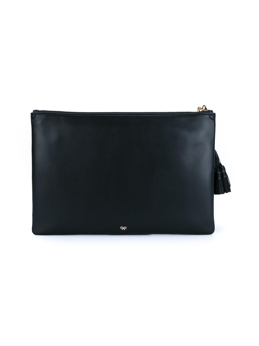 Leather Sticker Clutch Bag