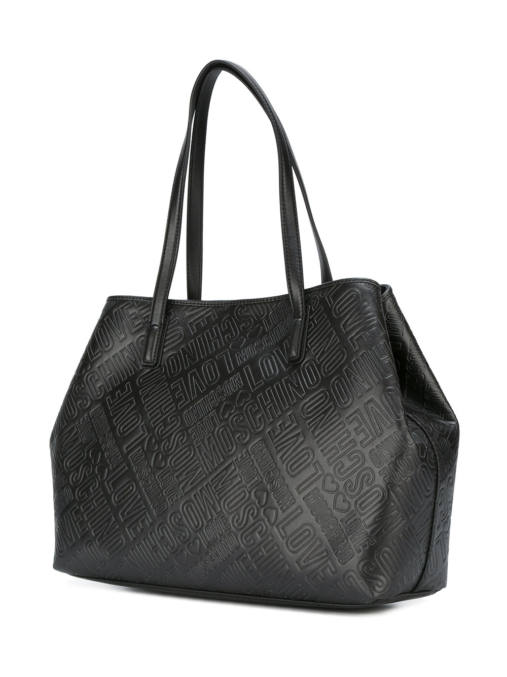 embossed logo tote 