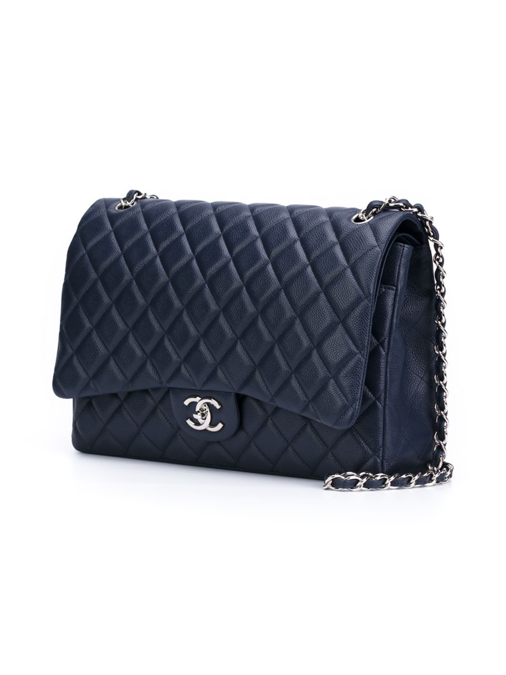 maxi double flap shoulder bag