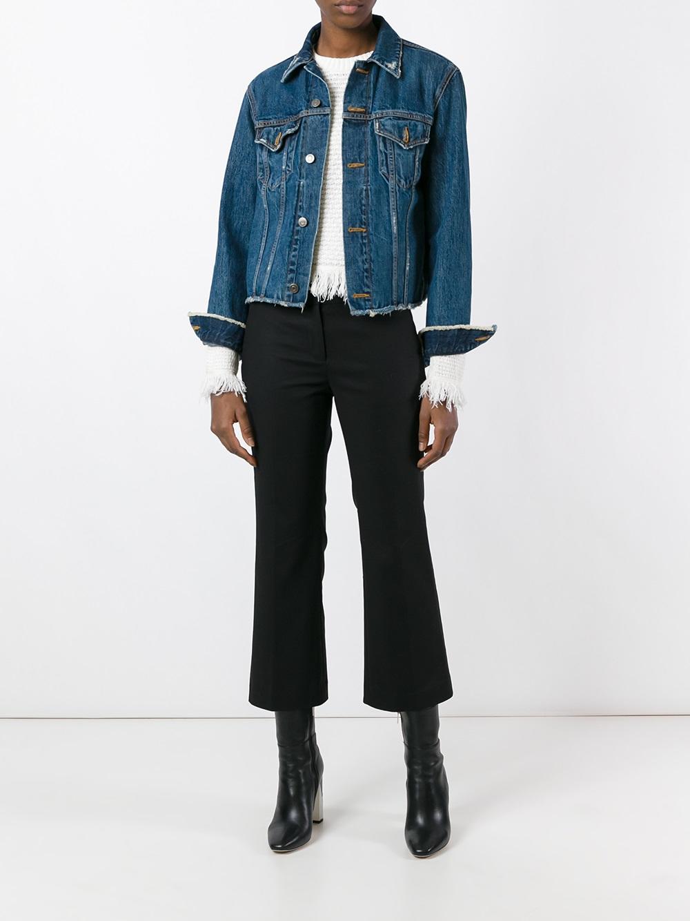 cropped flared trousers