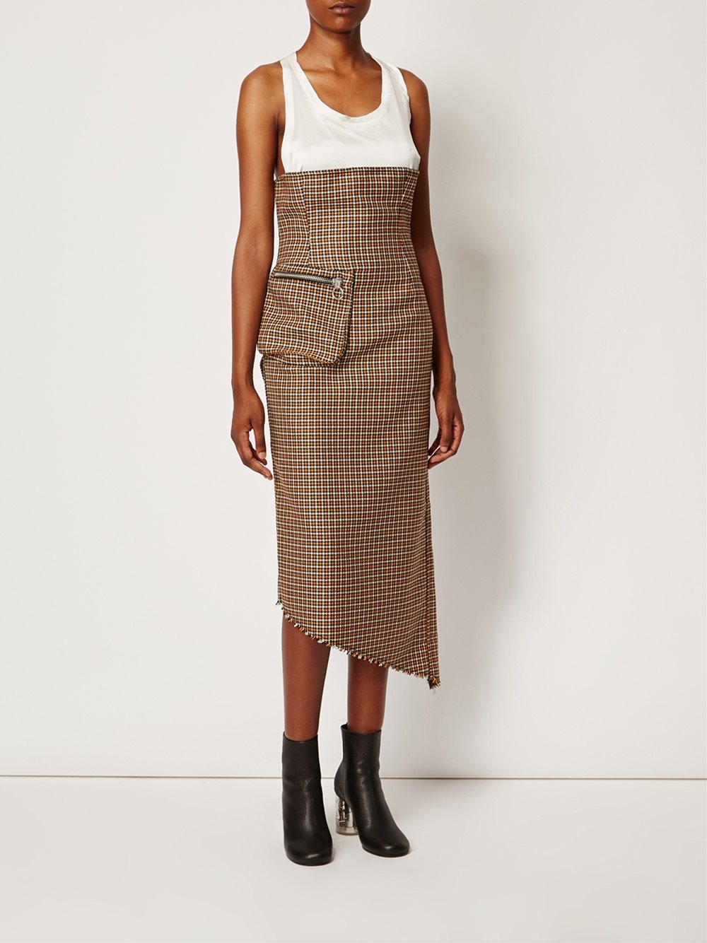 houndstooth wrap dress 