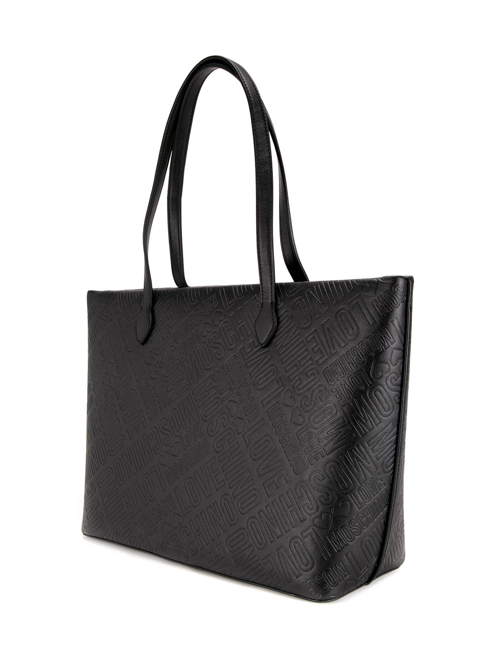 embossed logo shoulder bag