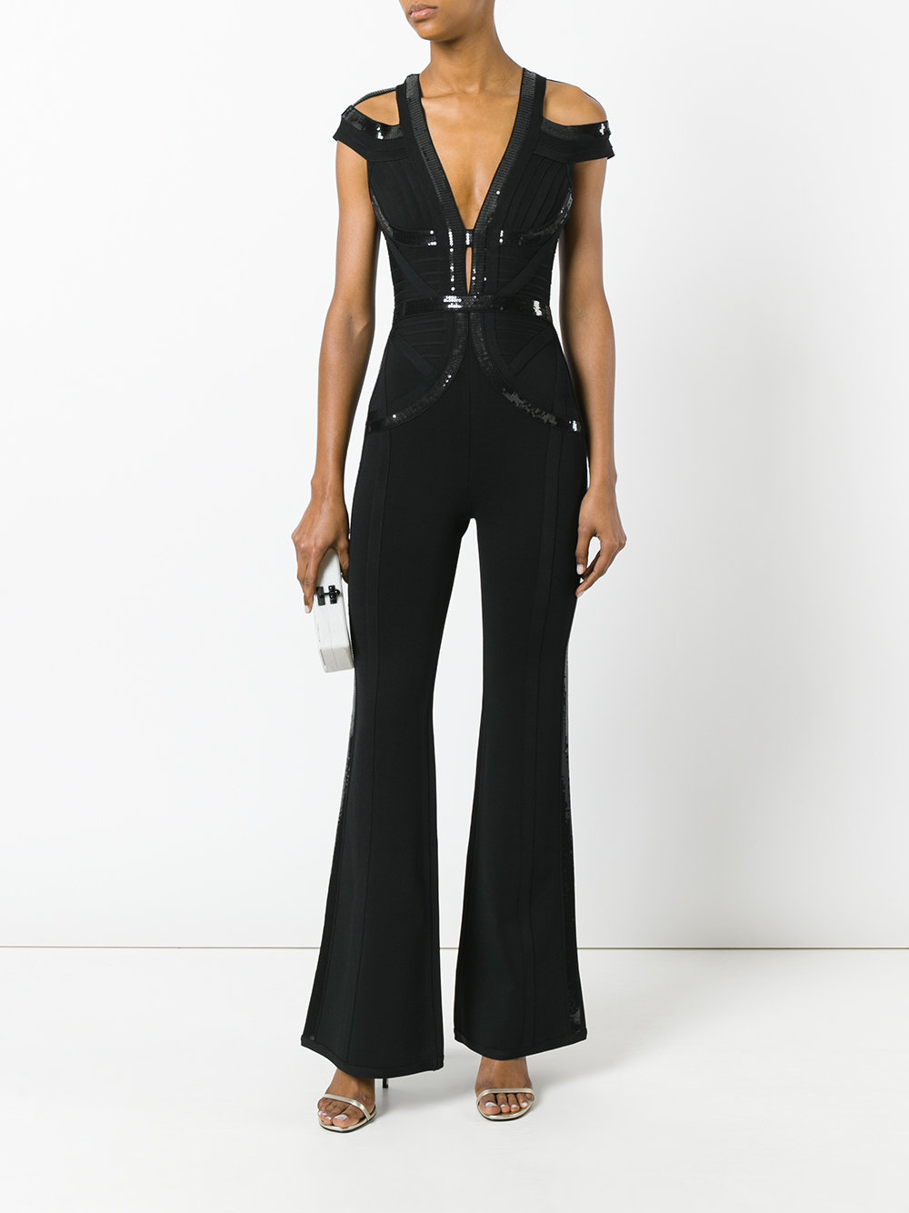 bodycon flared-leg jumpsuit