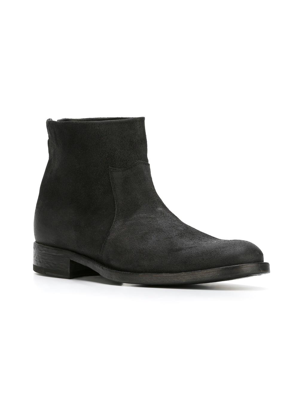 rear zip ankle boots