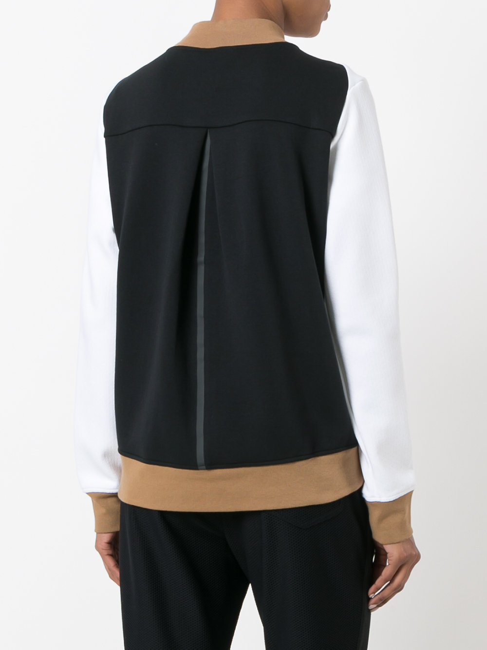 tri-colour varsity jacket