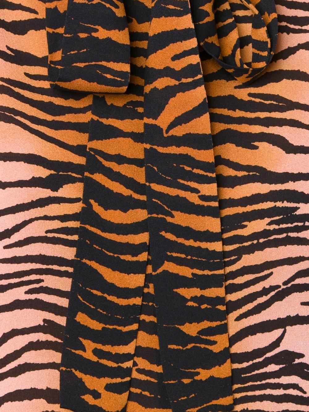 tiger print sleeveless blouse