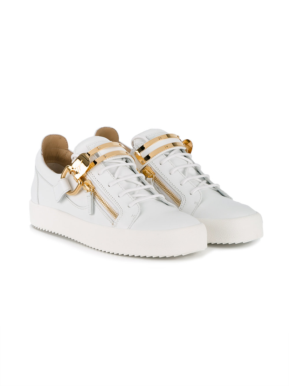 zipped high-top trainers