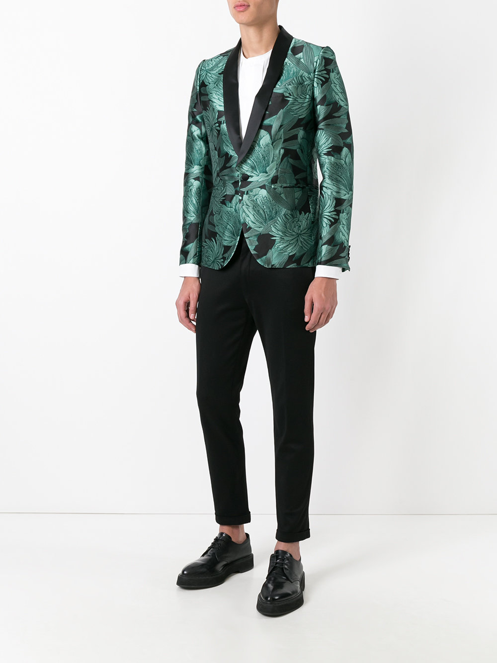 jacquard floral blazer 