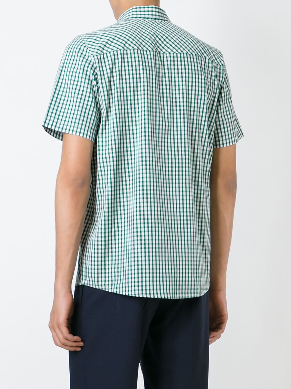 checked shortsleeved shirt