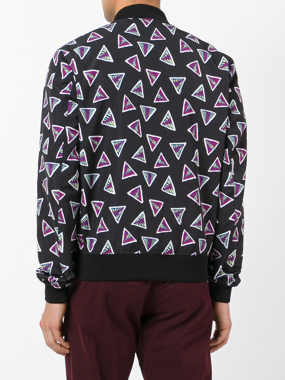 triangle print bomber jacket