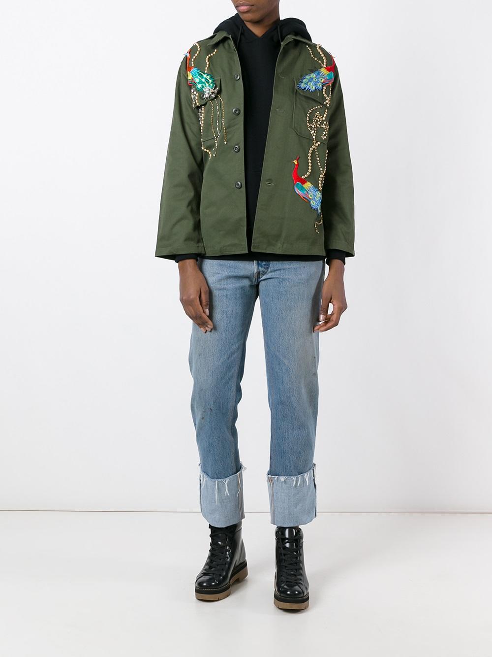 peacock embroidered jacket