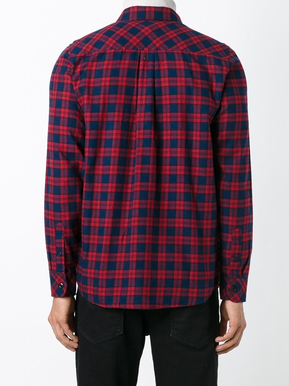 button-down plaid shirt