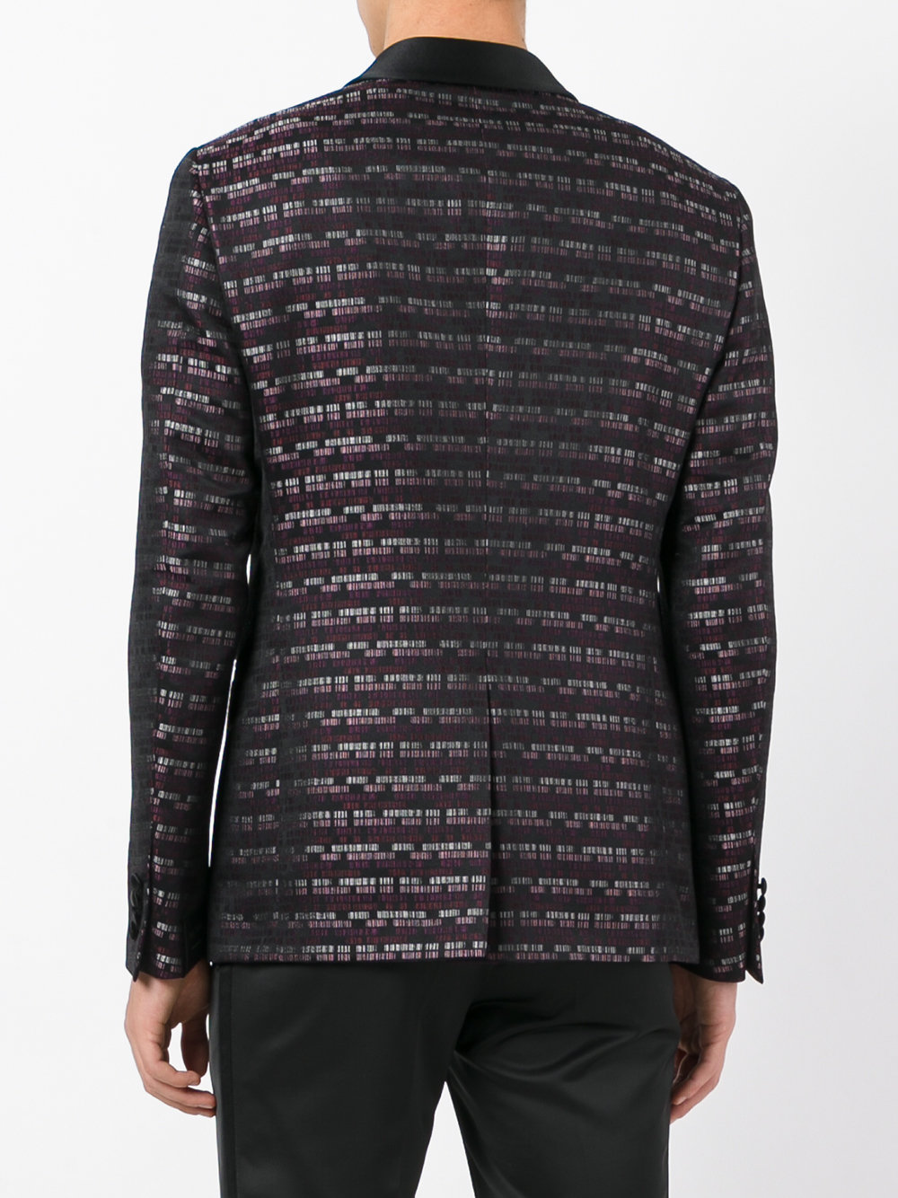 striped jacquard blazer