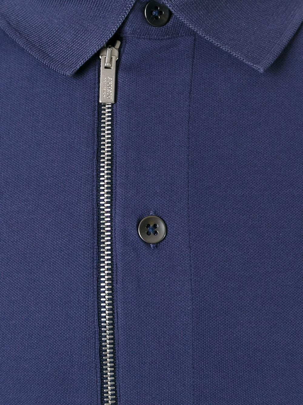 zip detail polo shirt