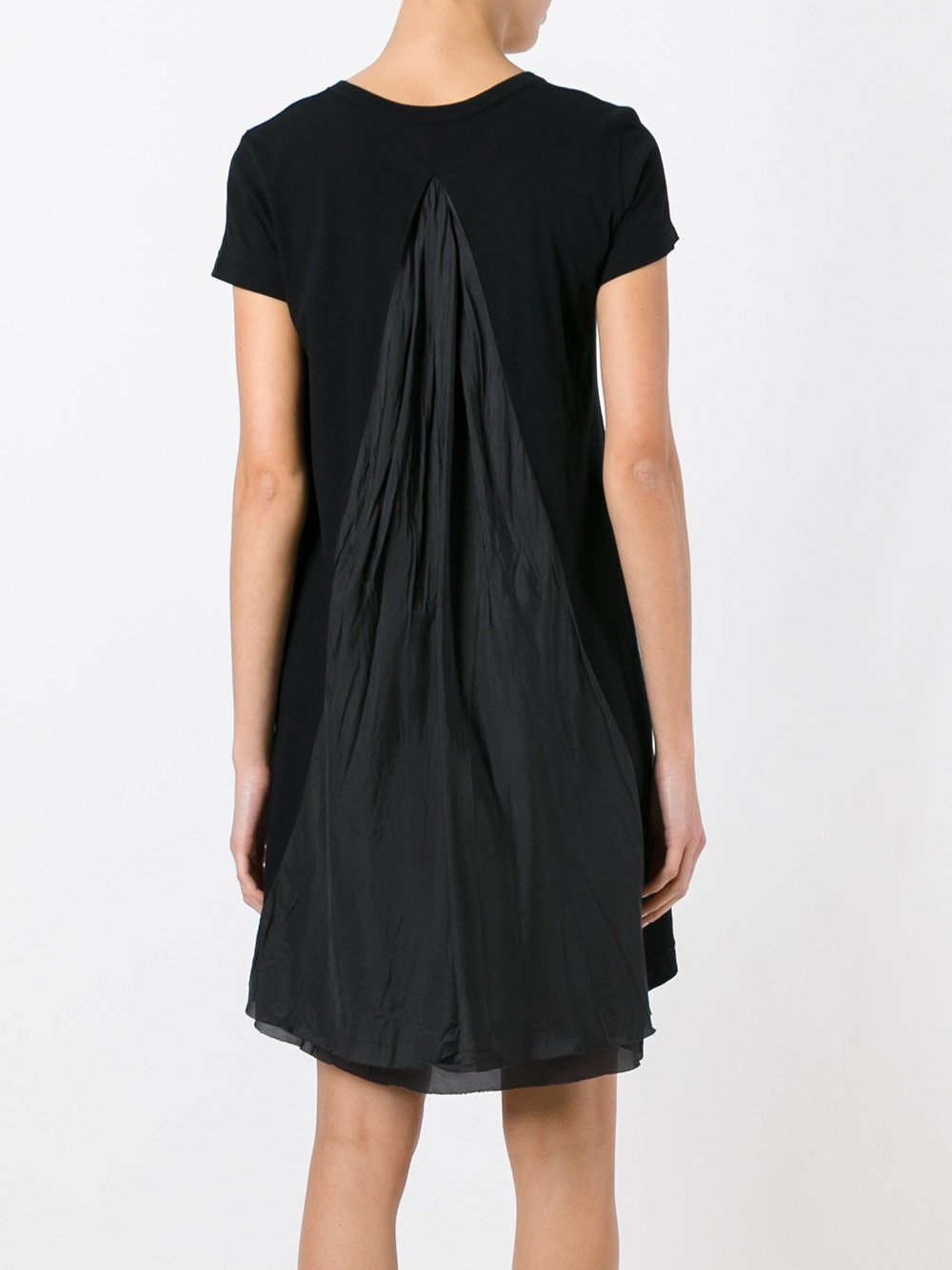 cupro insert T-shirt dress