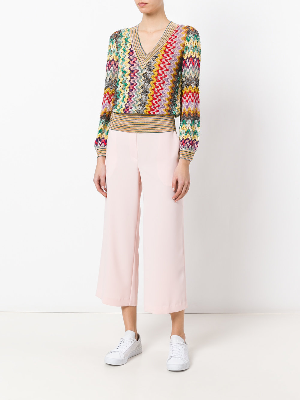 straight cropped trousers