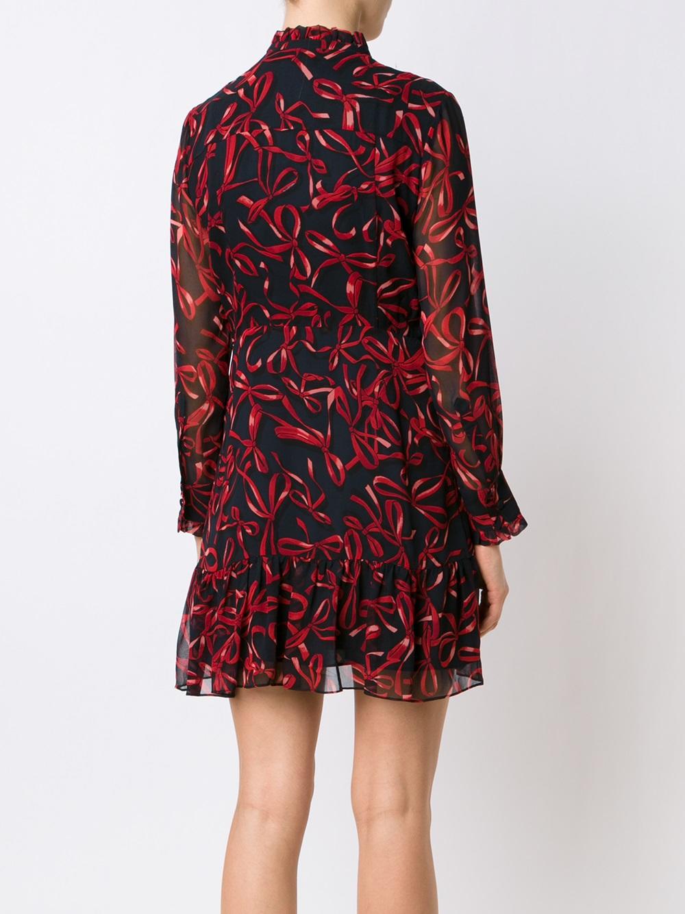 bow print dress
