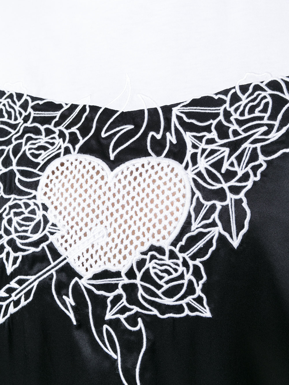 chest embroidery shift dress