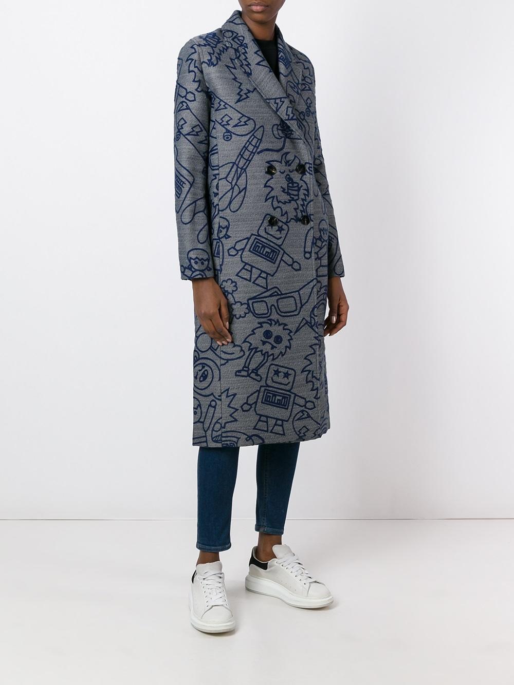 'Robot' jacquard coat
