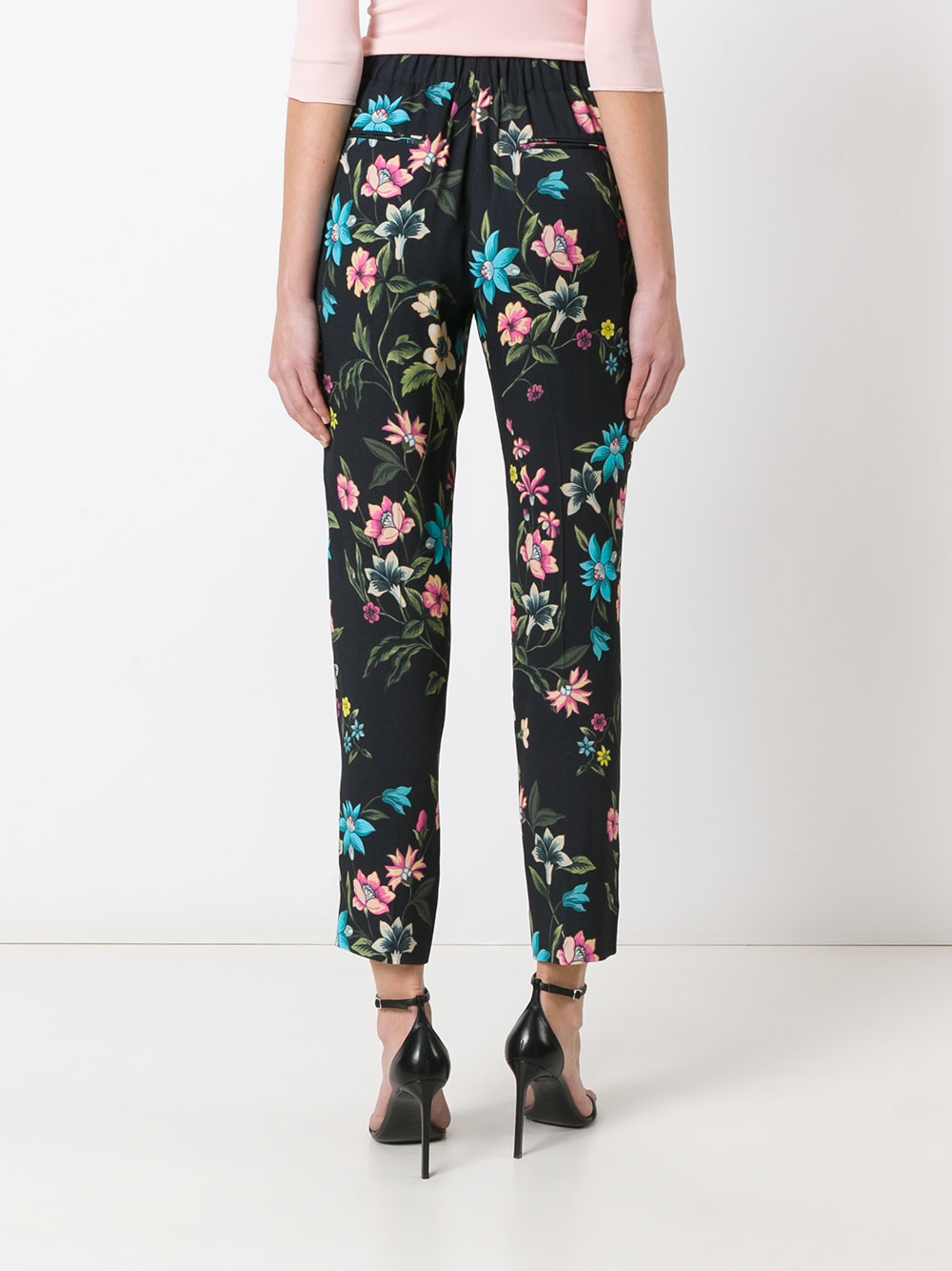 floral print cropped trousers