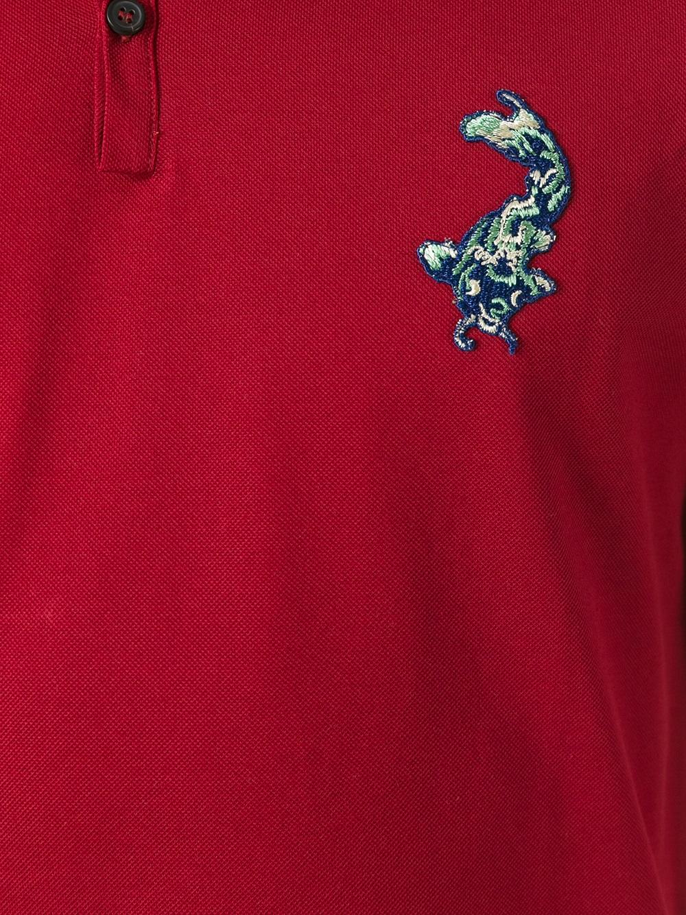embroidered fish polo shirt
