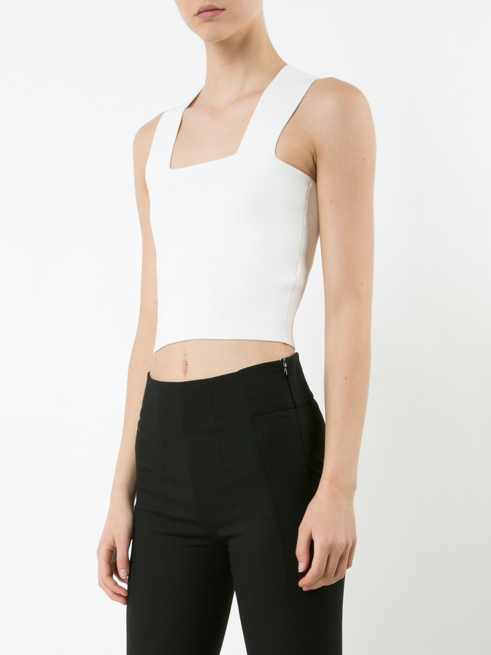 slim-fit cropped tank