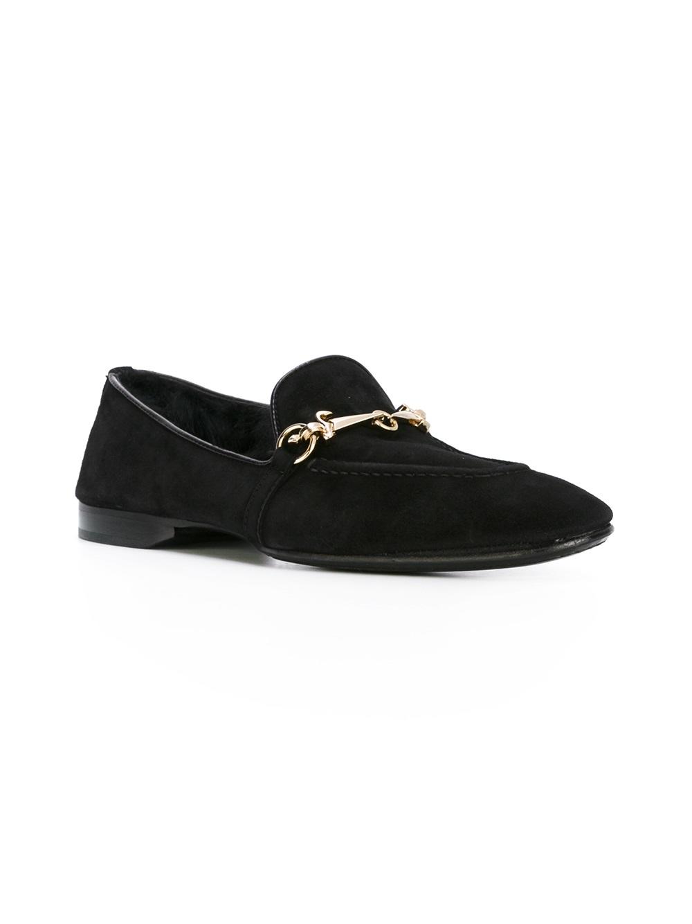 chain detailing moccasins 