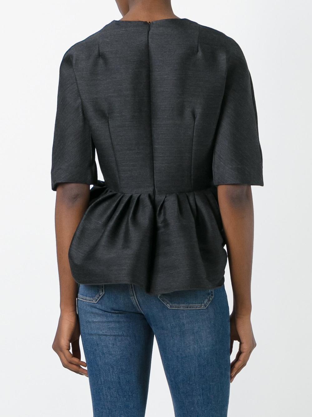 peplum hem blouse