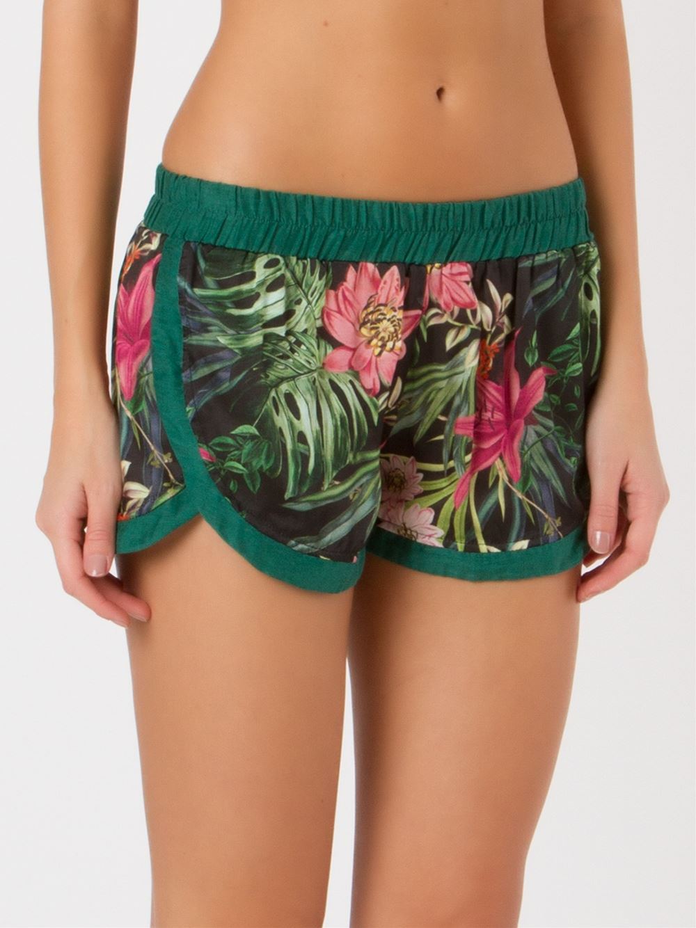 floral print shorts