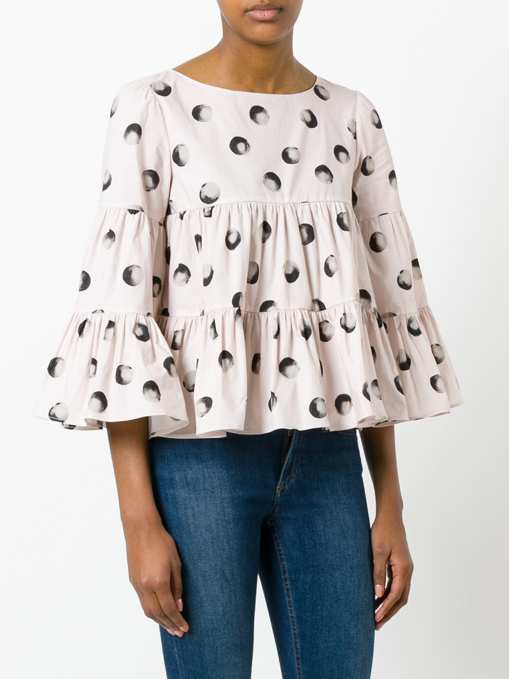 printed billowy blouse 