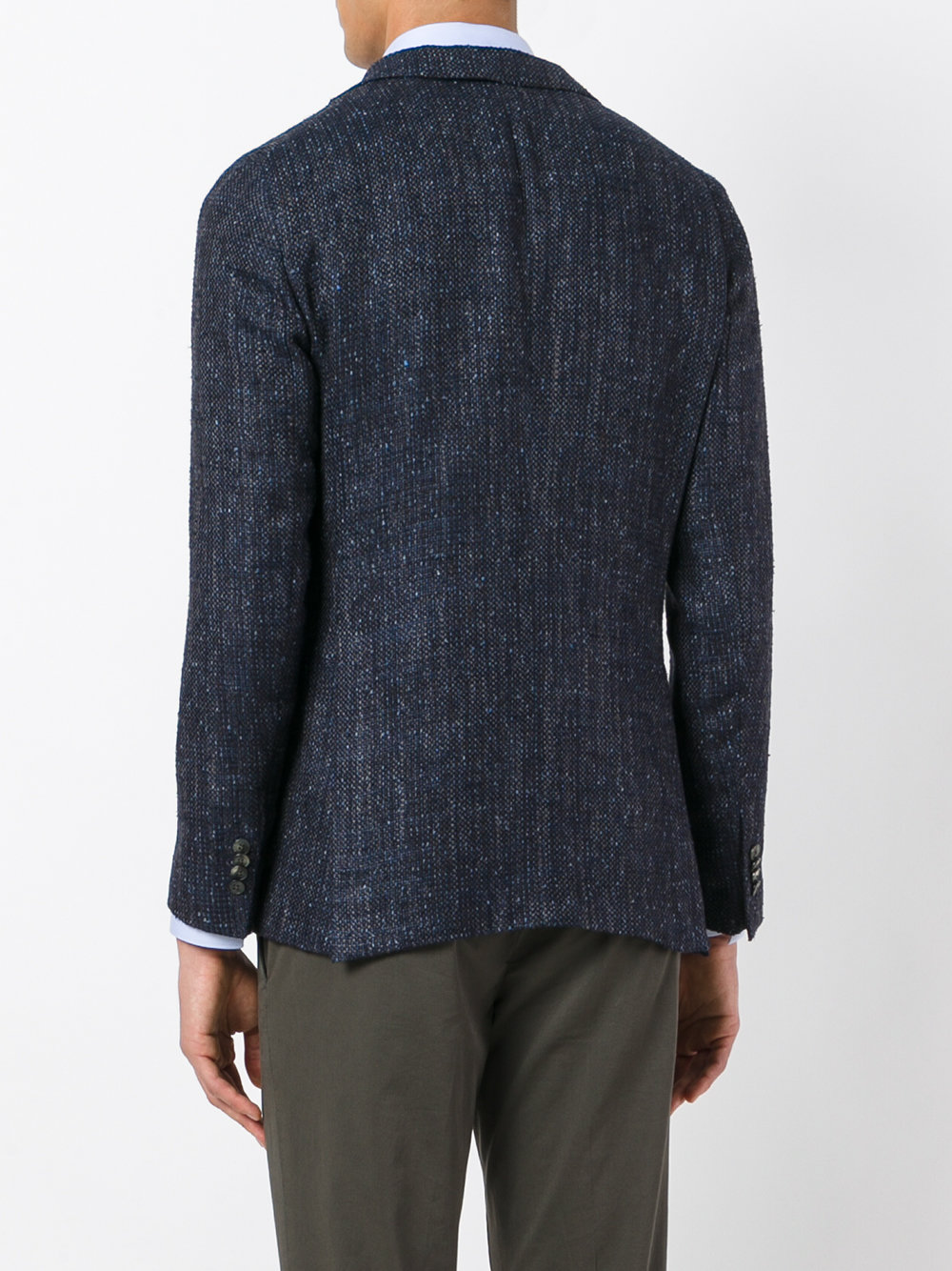 woven two-button blazer