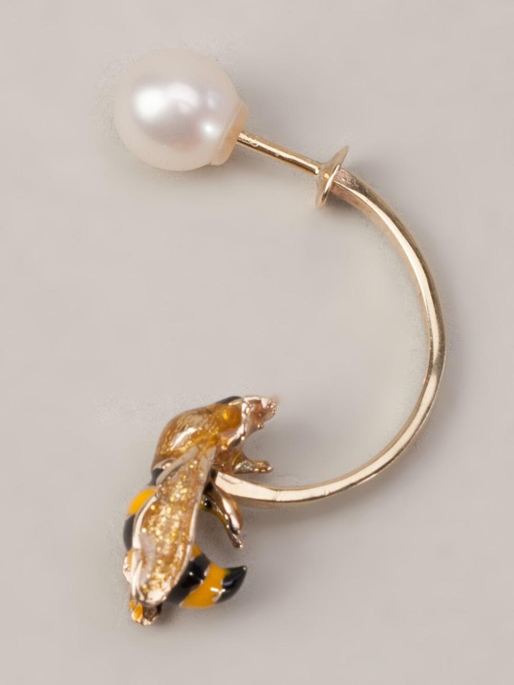 little bee single earring