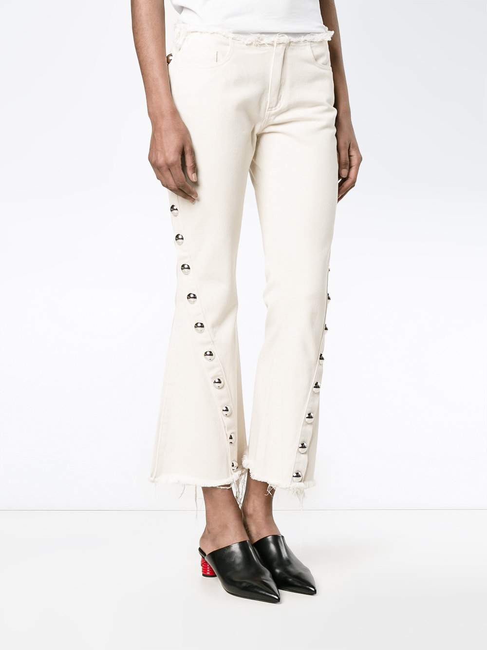 Capri buttoned jeans