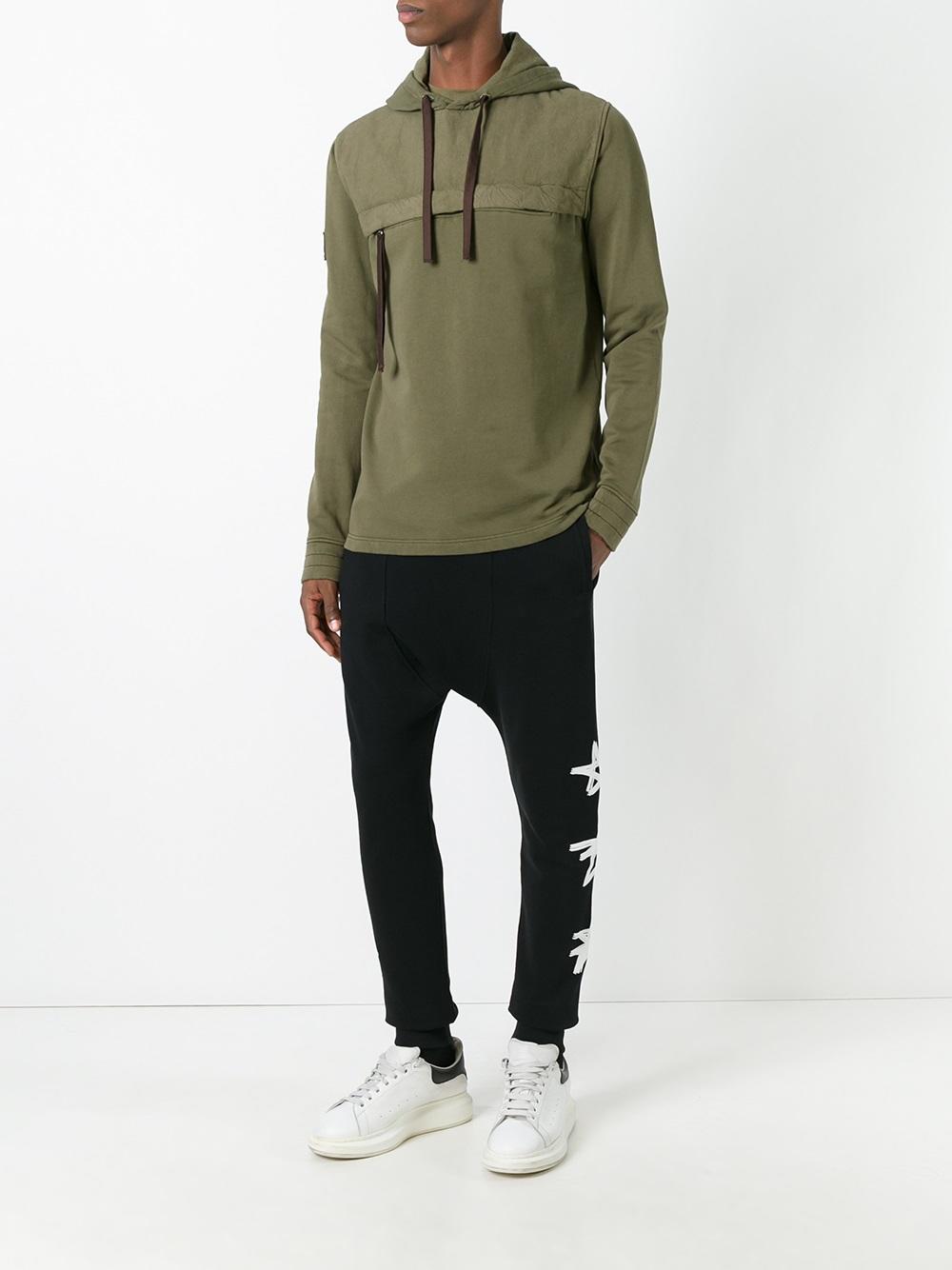 leaf print track pants